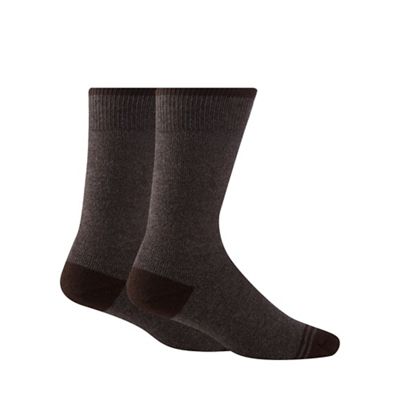 Maine New England Pack of two brown thermal socks